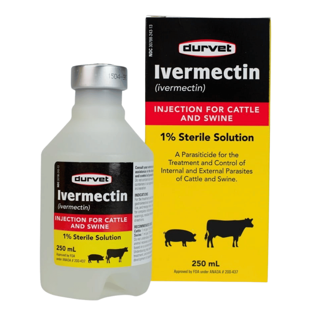 Durvet Ivermectin 1% Injection for Cattle & Swine - 250 ML