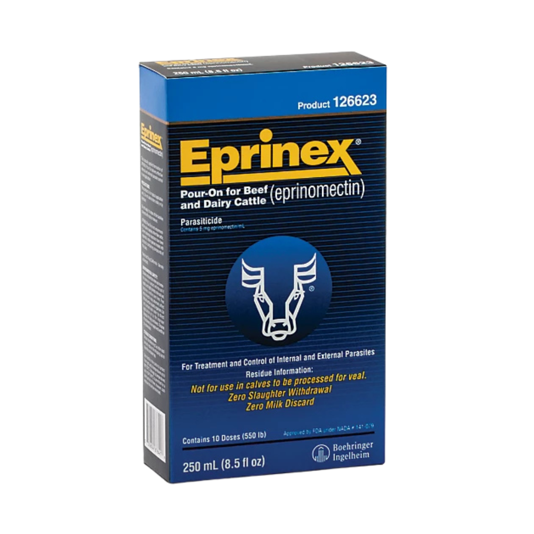 Eprinex® (Eprinomectin) Pour-On Broad-Spectrum Cattle Wormer & External Parasite Control - 250 ML