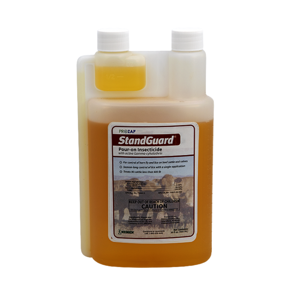 Neogen Prozap StandGuard Pour-On - Powerful Fly & Lice Control for Cattle - 32 oz