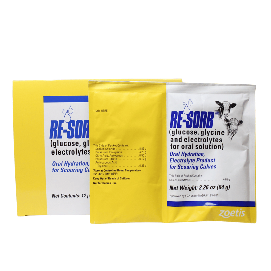 Resorb Electrolytes 2.26 oz – Oral Hydration Support for Calves & Livestock