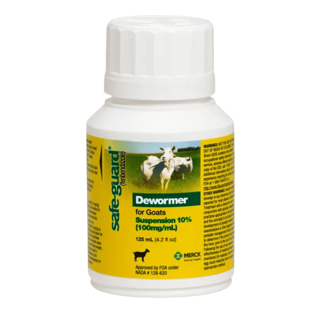 Safeguard Dewormer For Goats - Fenbendazole Suspension for Internal Parasite Control - 125 ML