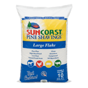 Suncoast Large Flake Pine Shavings – Premium Low-Dust Animal Bedding - 10 cu. ft